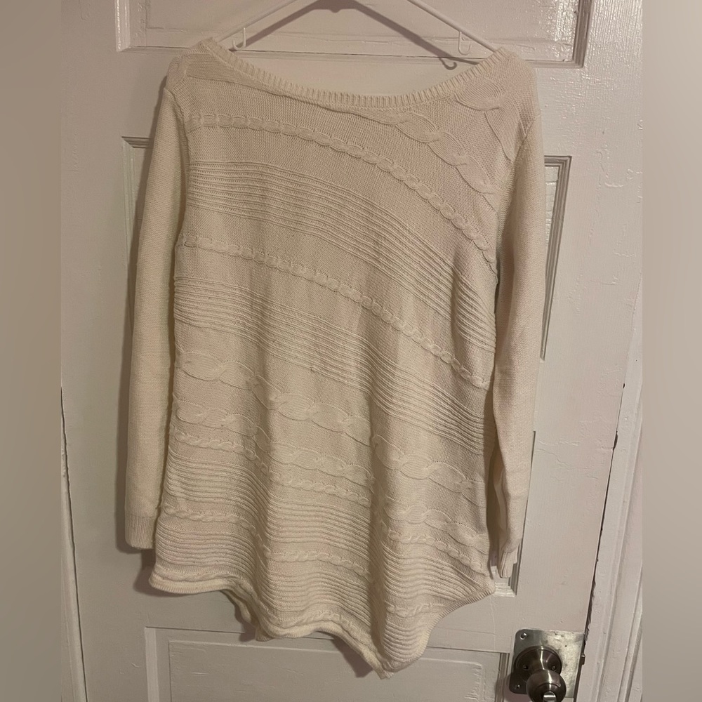 Cream-colored Tunic Sweater